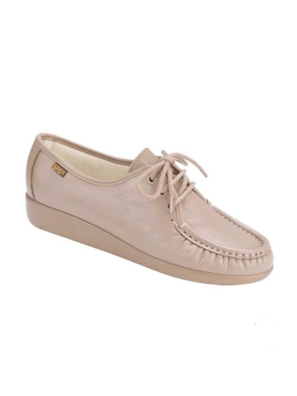 SAS Siesta Lace Up Moccasin Shoes Mocha Comfort Oxford Classic Office Size 4.5 M